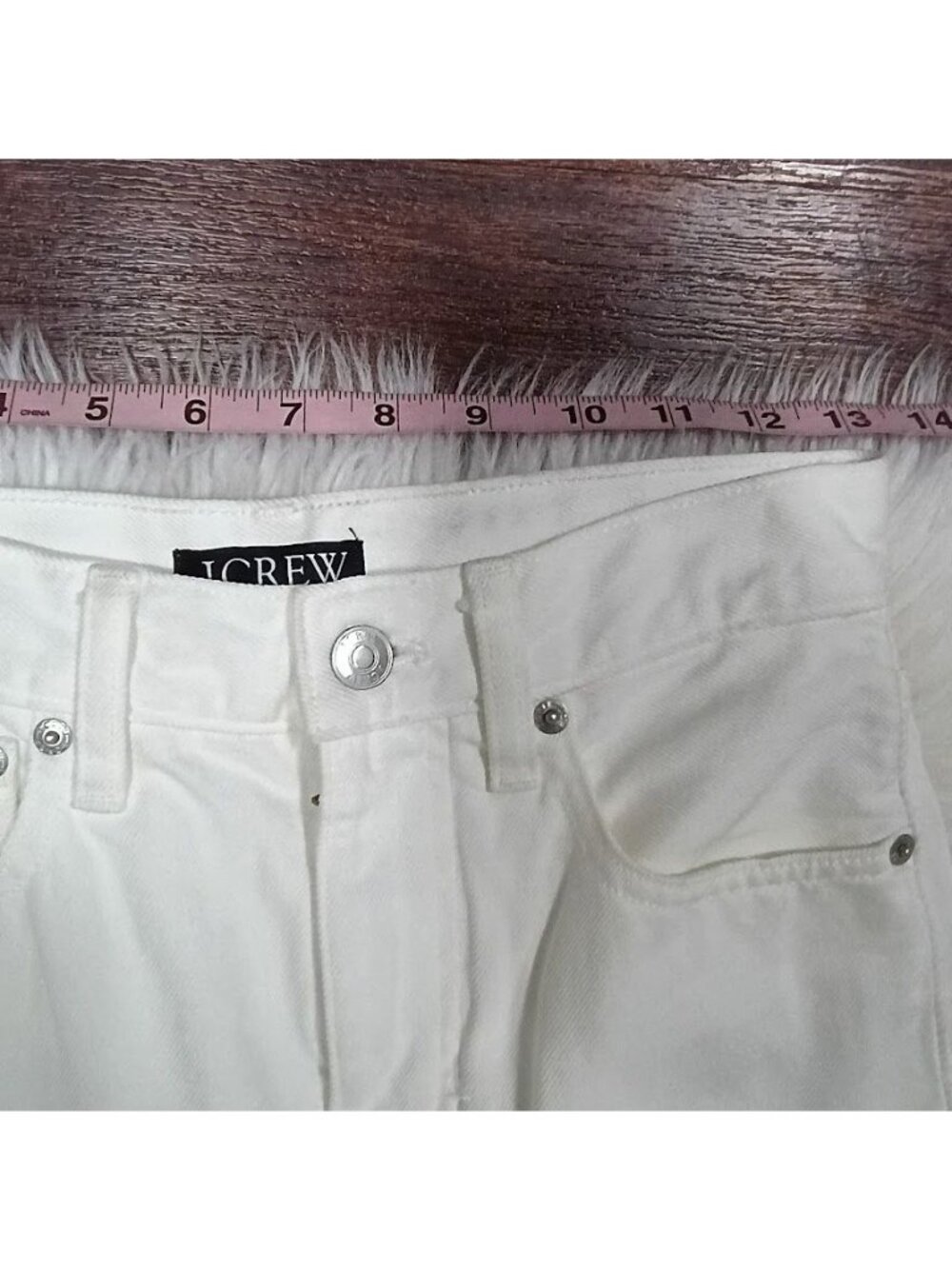 J.Crew White Denim Maxi Skirt 24 High Slit Modesty Frayed Hem Preppy Clean - Picture 5 of 14